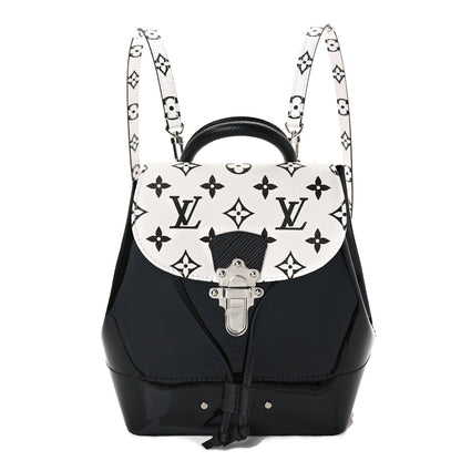 Louis Vuitton Patent Monogram Hot Springs Backpack Black White 1 of 8