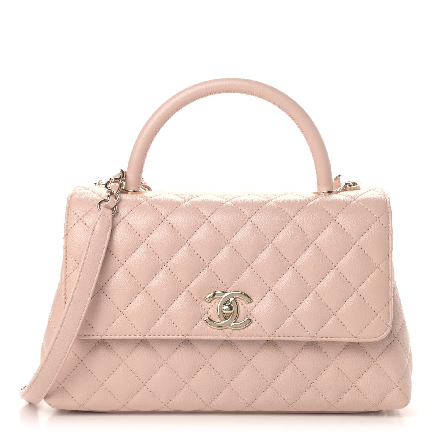 Chanel Caviar Quilted Small Coco Handle Flap Light Pink 1 of 6