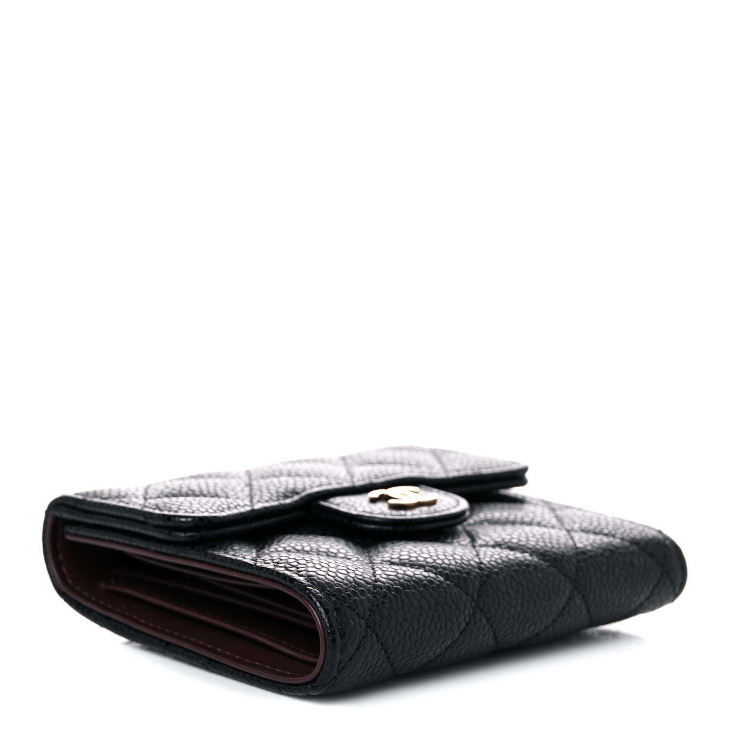 Chanel Caviar Quilted Compact Flap Wallet Black 4 of 10