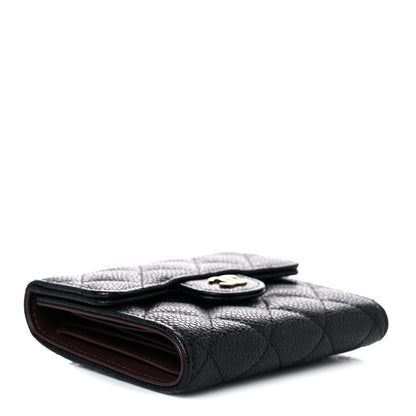 Chanel Caviar Quilted Compact Flap Wallet Black 4 of 10