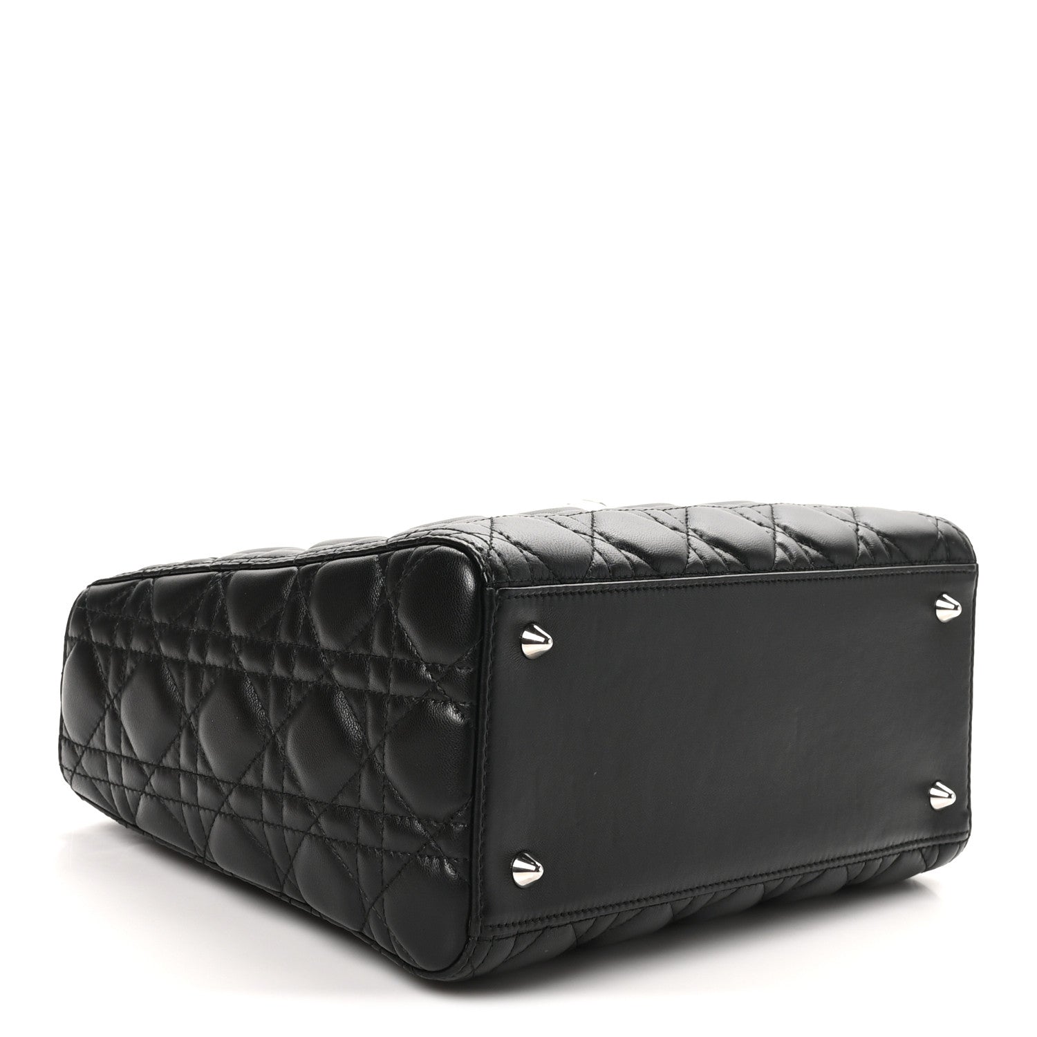 Christian Dior Lambskin Cannage Medium Lady Dior Black 4 of 10