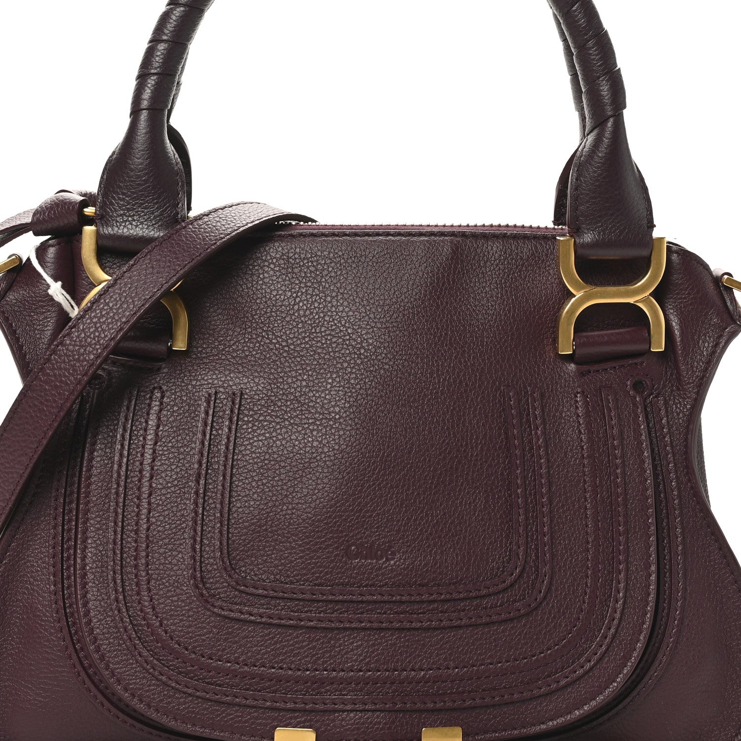 Chloe Calfskin Small Marcie Satchel Dimness Purple 7 of 9