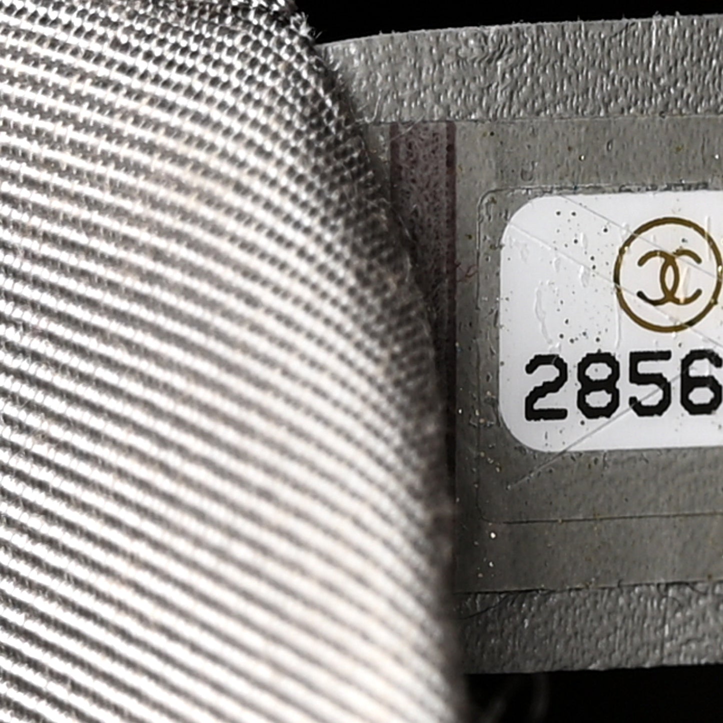 Shiny Lambskin Chevron Quilted Miroir Grey