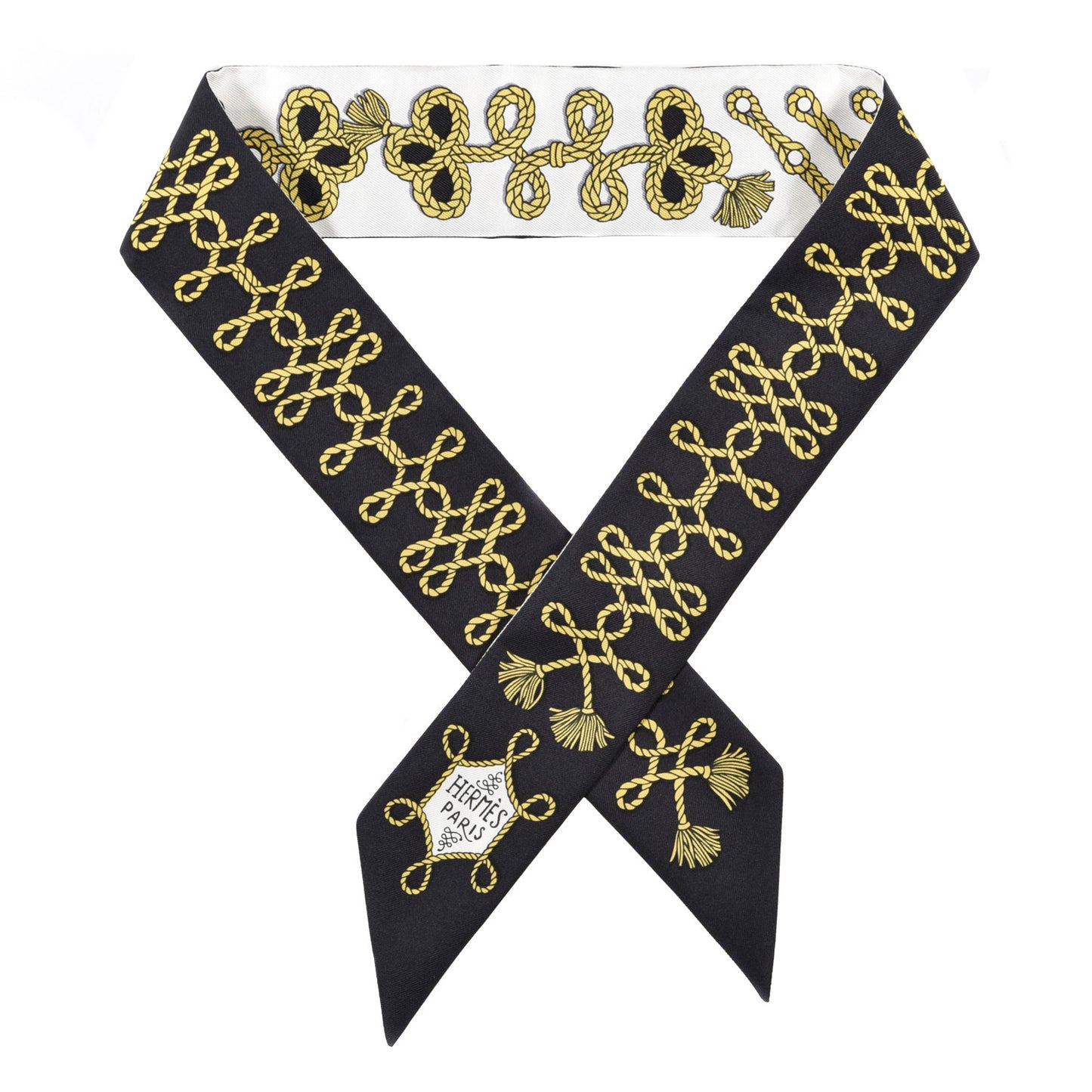 Silk Galons Et Brandebourg Twilly Black Gold White