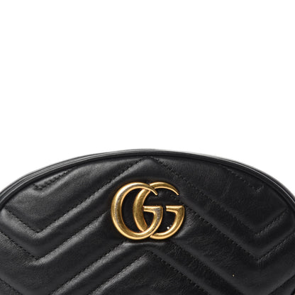 Gucci Calfskin Matelasse GG Marmont Belt Bag 85 34 Black 15 of 15