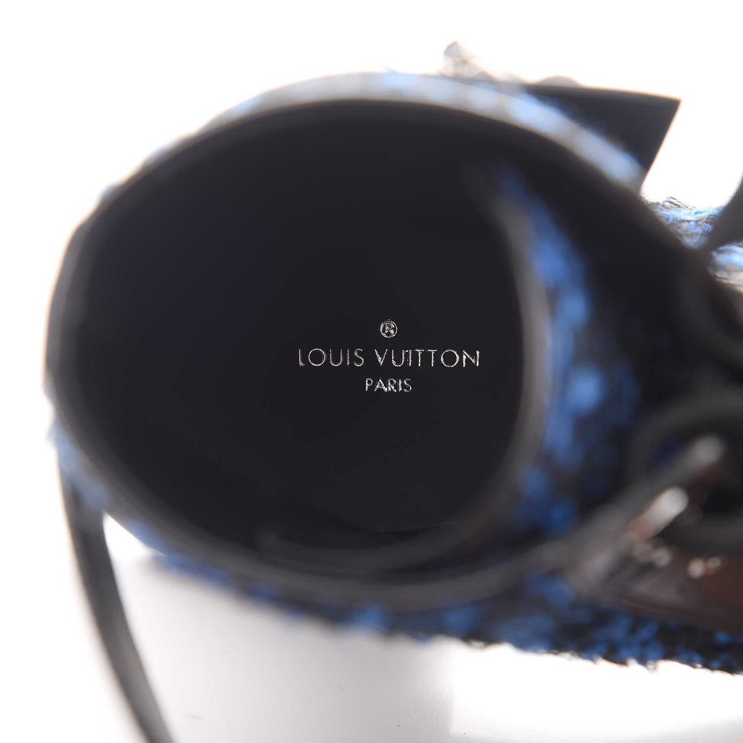 Louis Vuitton Tweed Calfskin Wonderland Ranger Boots 36 Blue Black 8 of 8