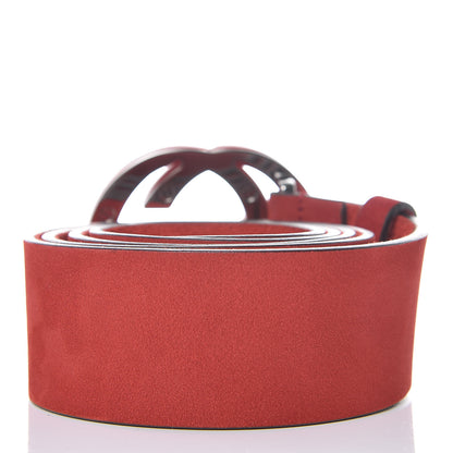 Gucci Nubuck Interlocking G Belt 90 36 Red 3 of 6