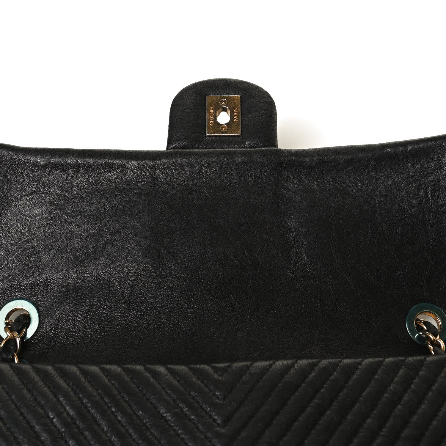 Chanel Calfskin Surpique Chevron Small Flap Black 17 of 18