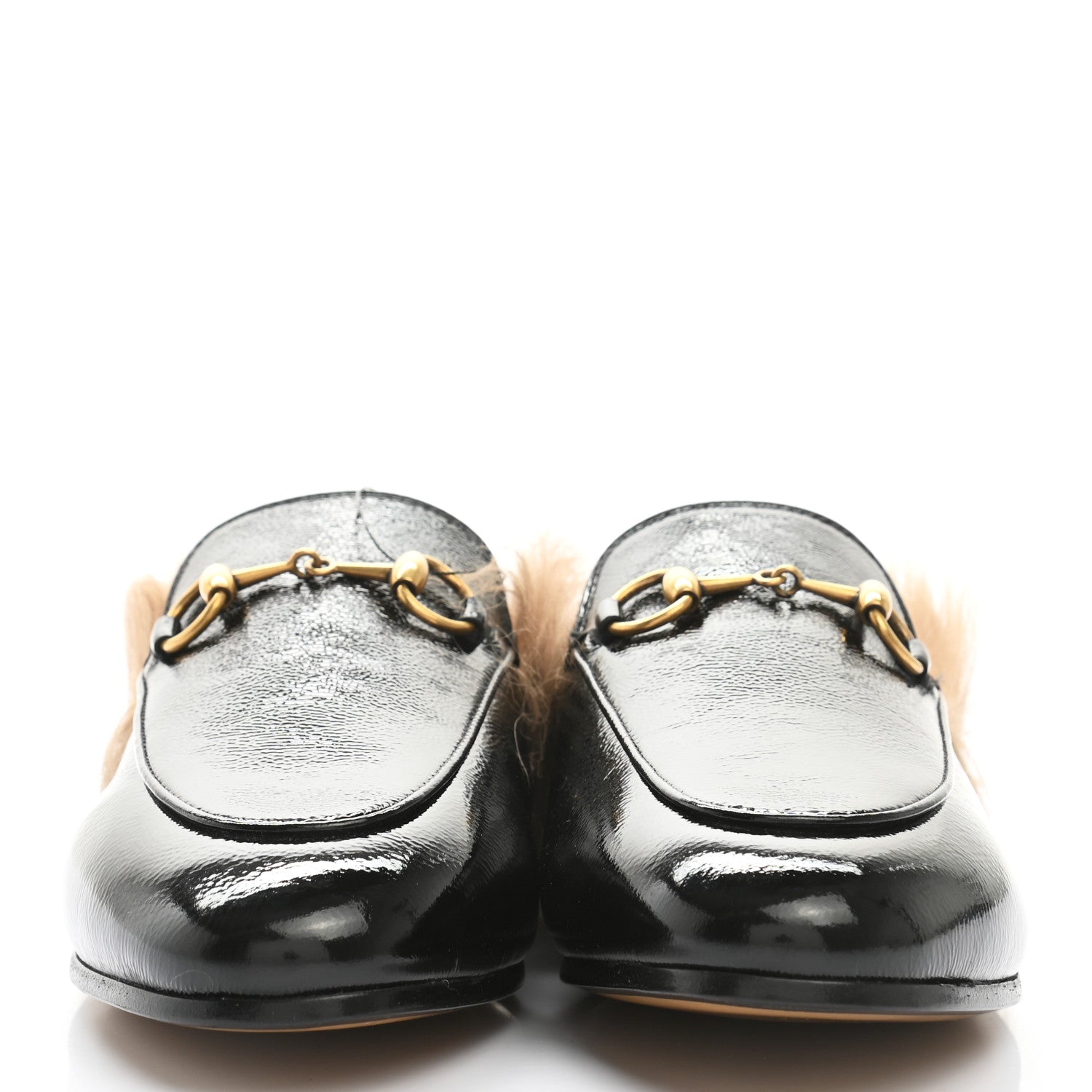 Gucci Calfskin Fur Womens Princetown Slippers 35 Black 2 of 8