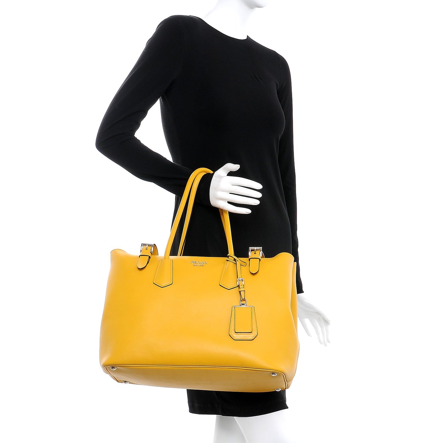 City Calf Buckle Tote Soleil