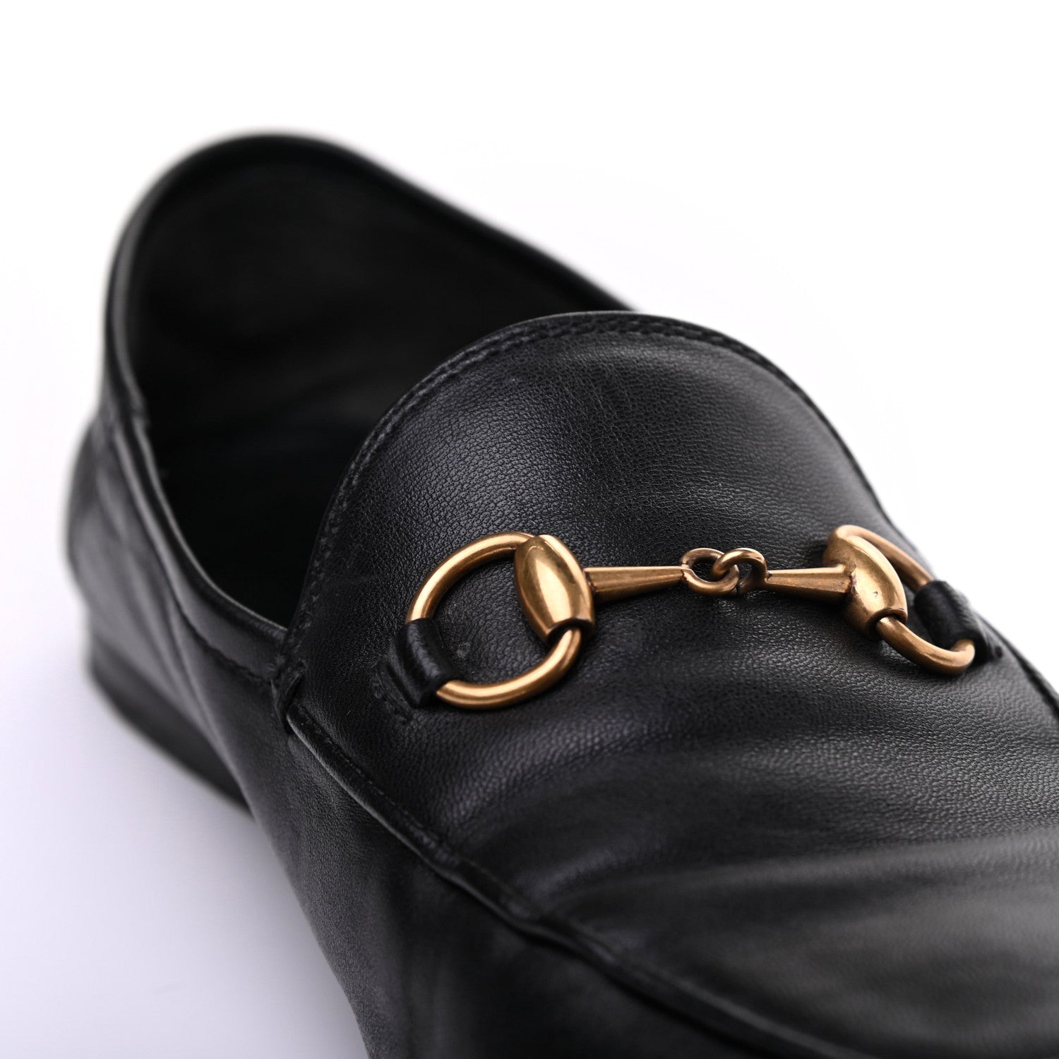 Gucci Lambskin Womens Brixton Horsebit Loafers 36 Black 19 of 19