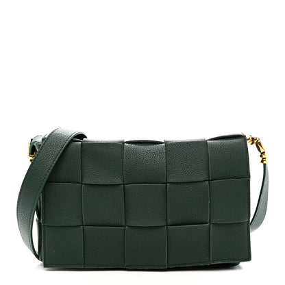 Bottega Veneta Grained Calfskin Maxi Intrecciato Cassette Crossbody Bag Raintree Green 1 of 12
