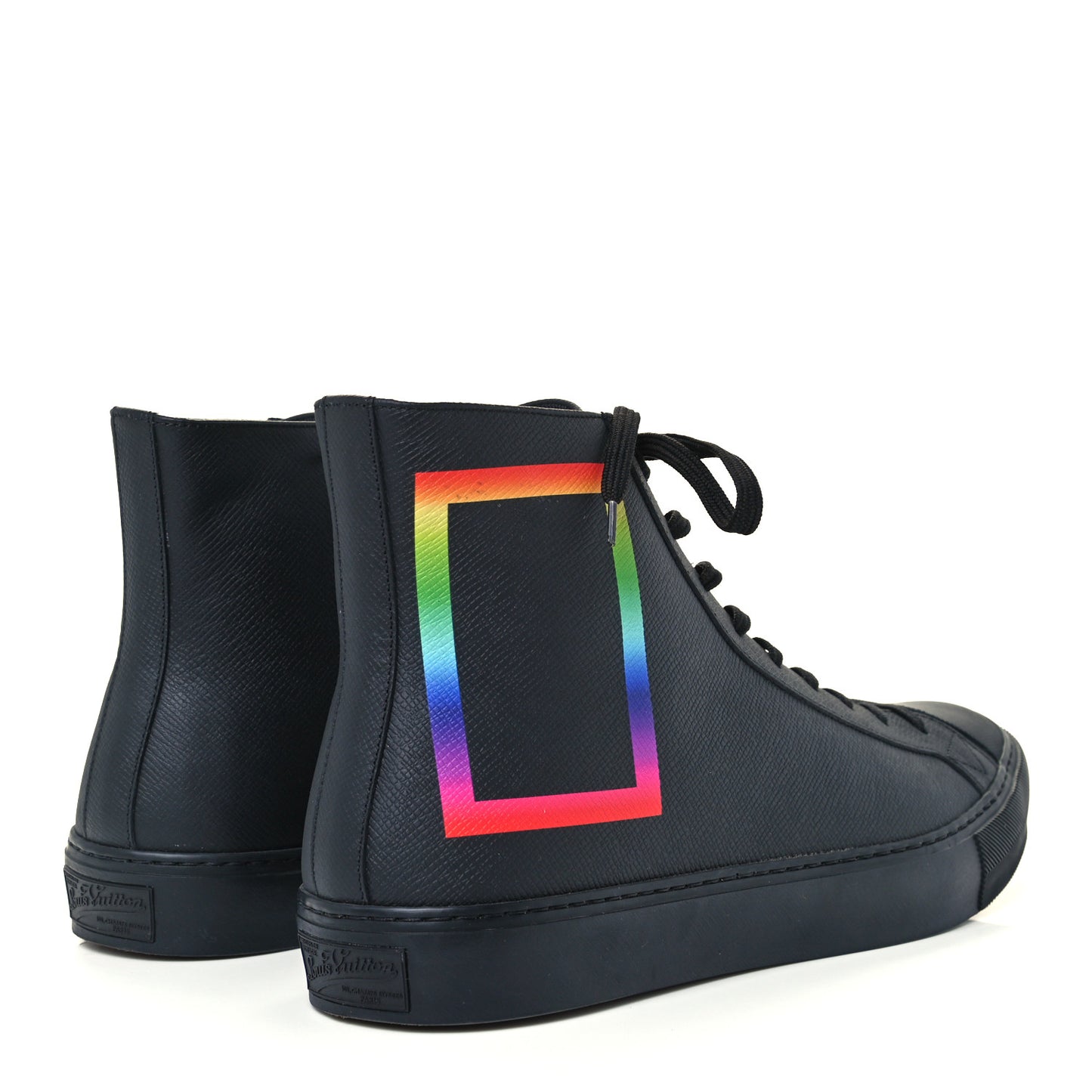 Calfskin LV Tattoo Sneaker Boots 10 Black