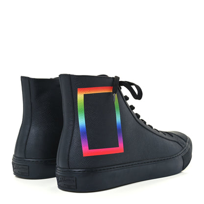 Louis Vuitton Calfskin LV Tattoo Sneaker Boots 10 Black 4 of 12