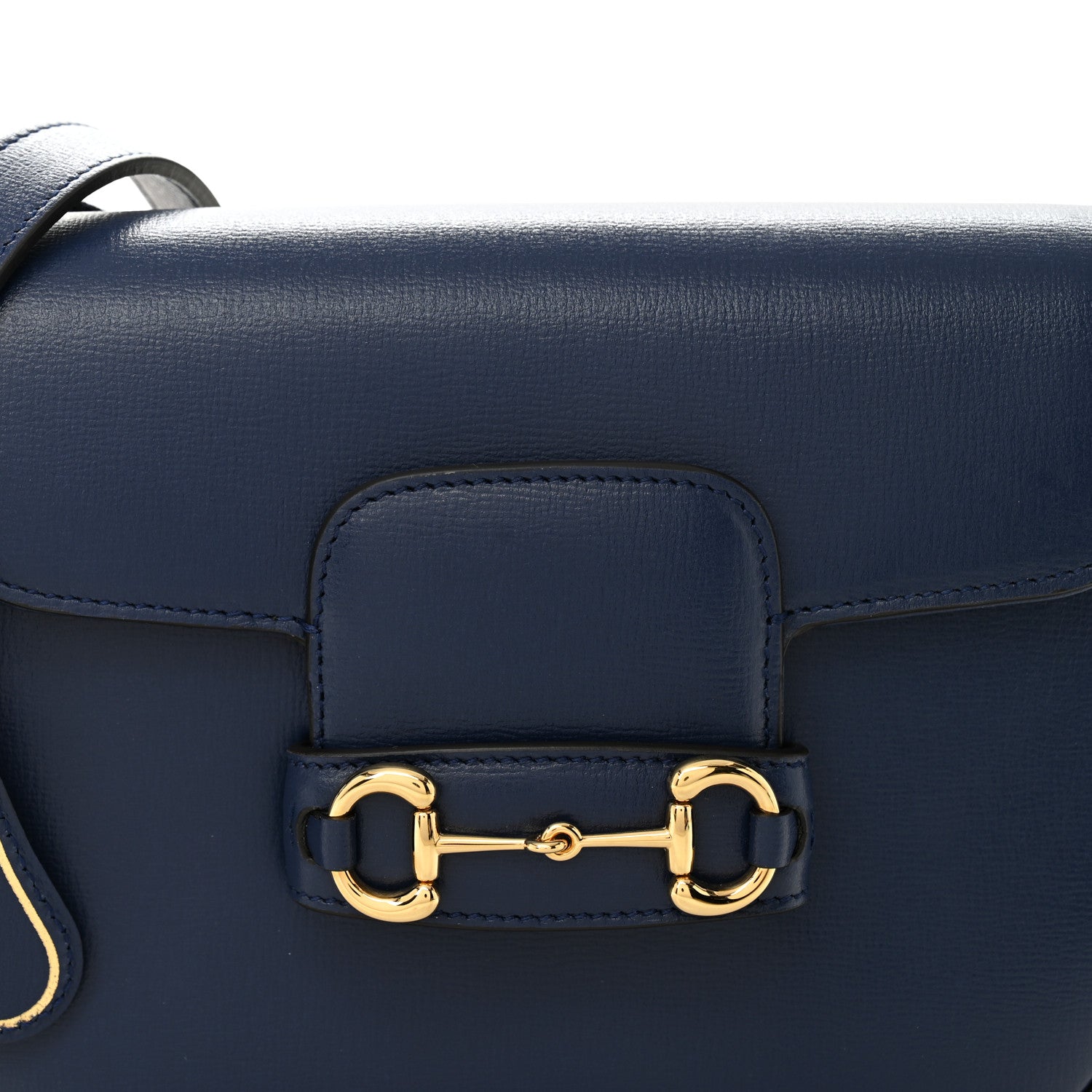 Gucci Azalea Calfskin Web Mini Horsebit 1955 Shoulder Bag Navy 9 of 12