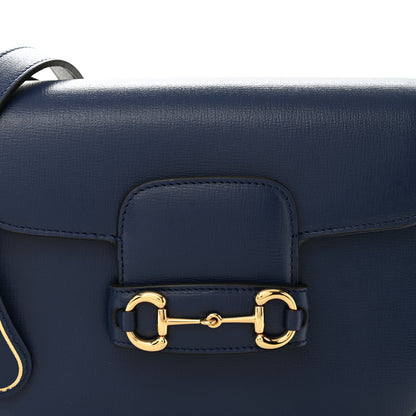 Gucci Azalea Calfskin Web Mini Horsebit 1955 Shoulder Bag Navy 9 of 12