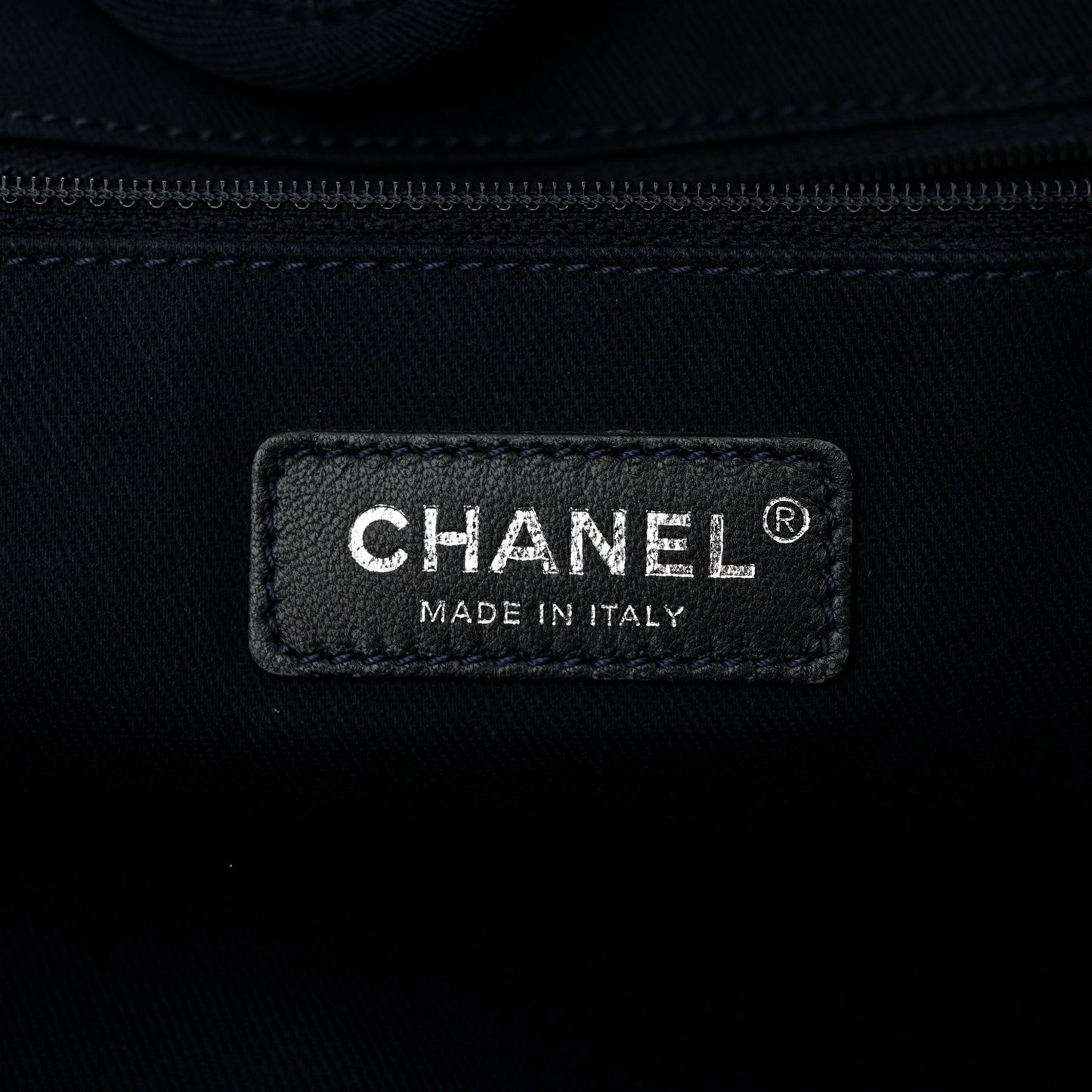 Denim Small Deauville Tote Blue Orange