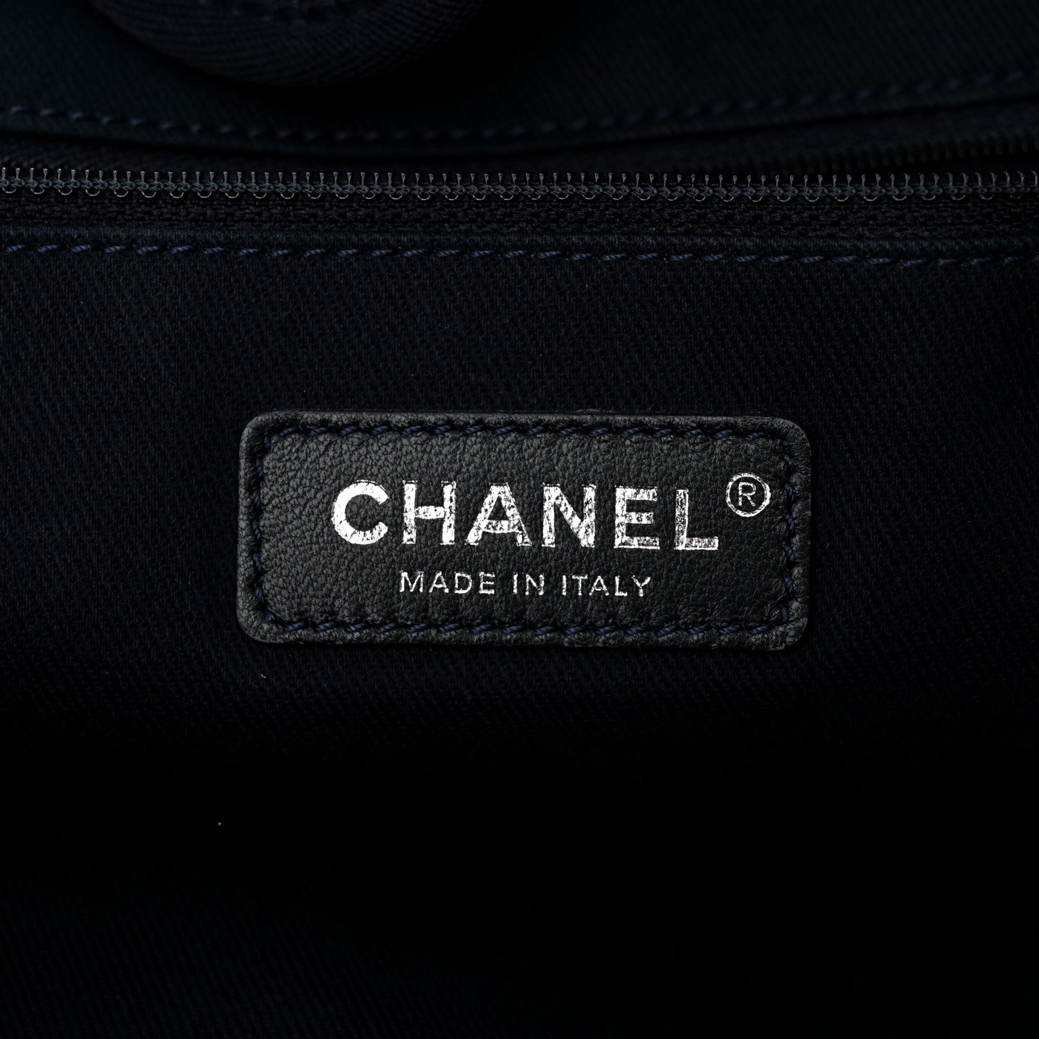 Chanel Denim Small Deauville Tote Blue Orange 6 of 10