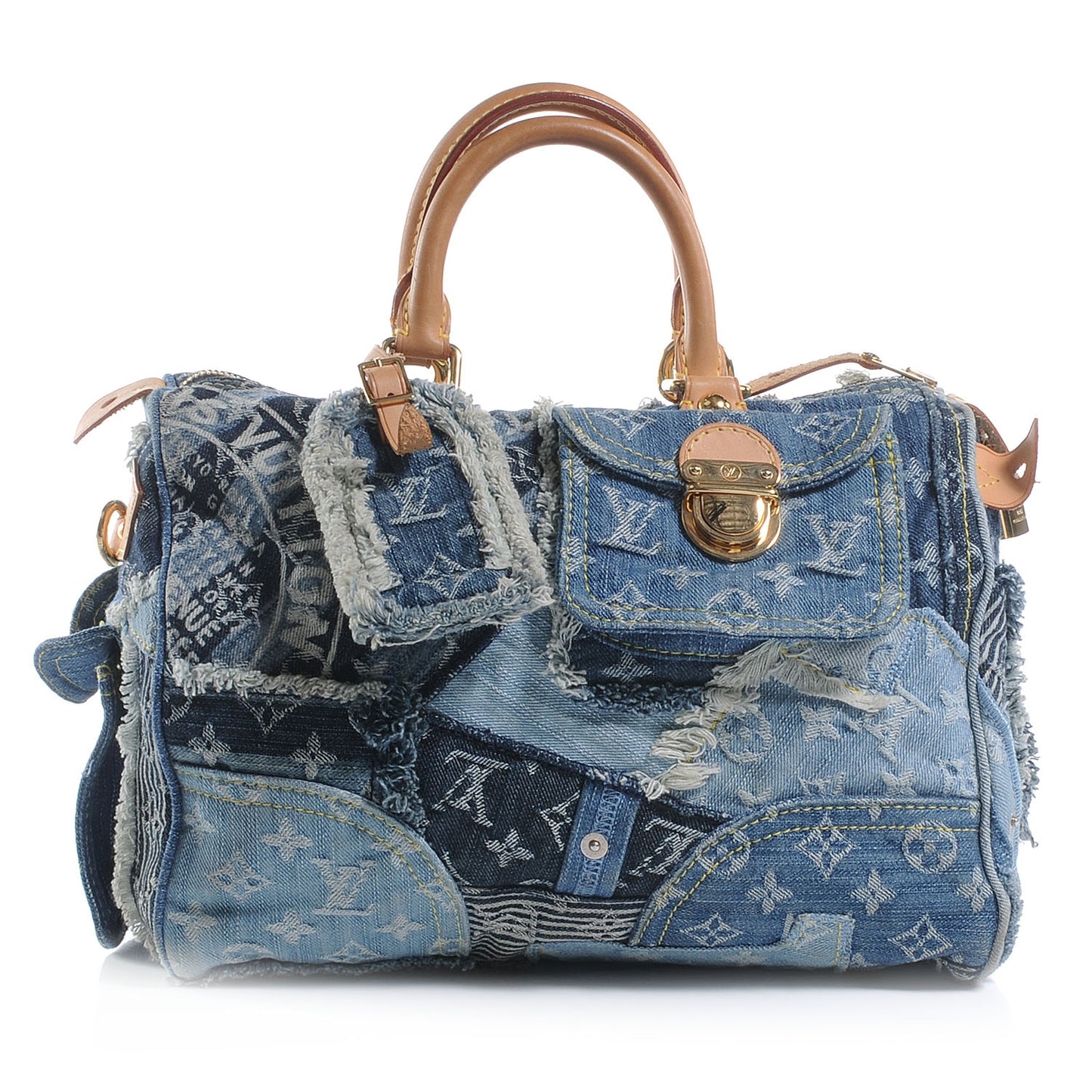 Denim Patchwork Speedy 30 Blue