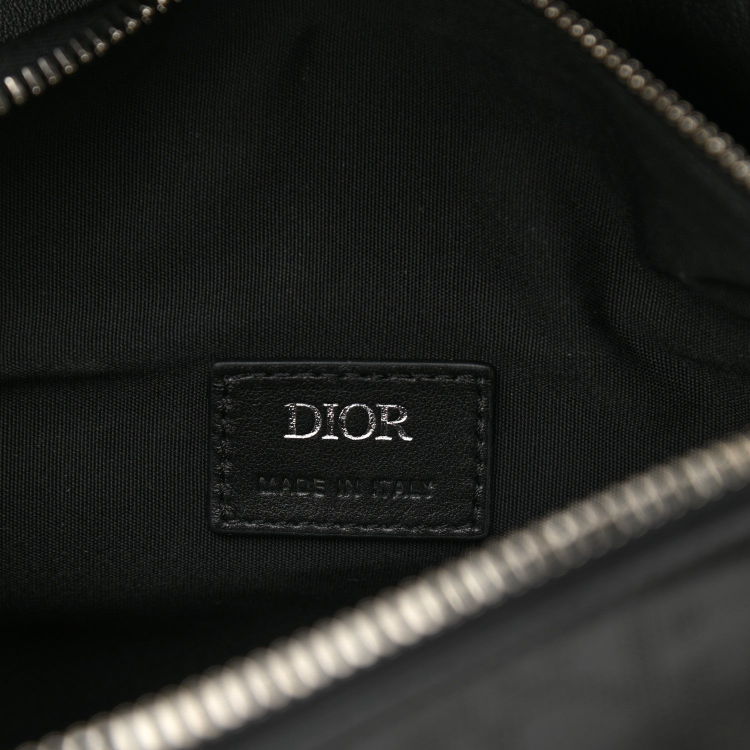 Christian Dior Calfskin Perforated Oblique Galaxy Mens Saddle Bag Black 6 of 10