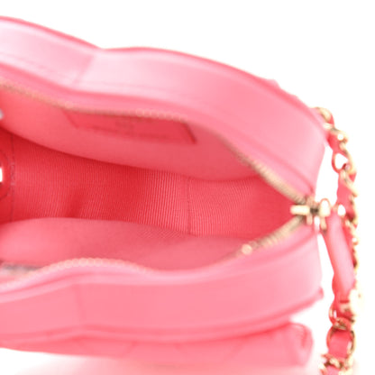 Chanel Lambskin Quilted CC In Love Heart Waist Belt Bag With Chain Pink 5 of 11