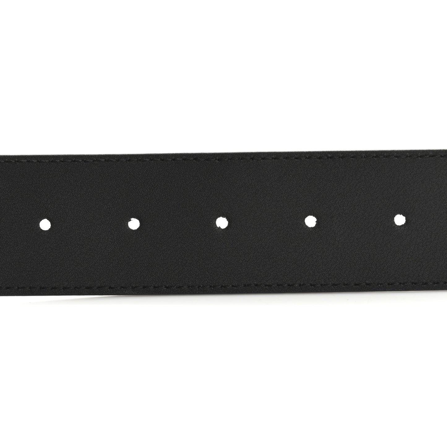 Calfskin Pearl Double G 85 34 Belt Black Cream