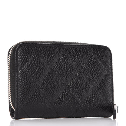 Chanel Caviar Quilted Zip Coin Purse Black 3 of 8