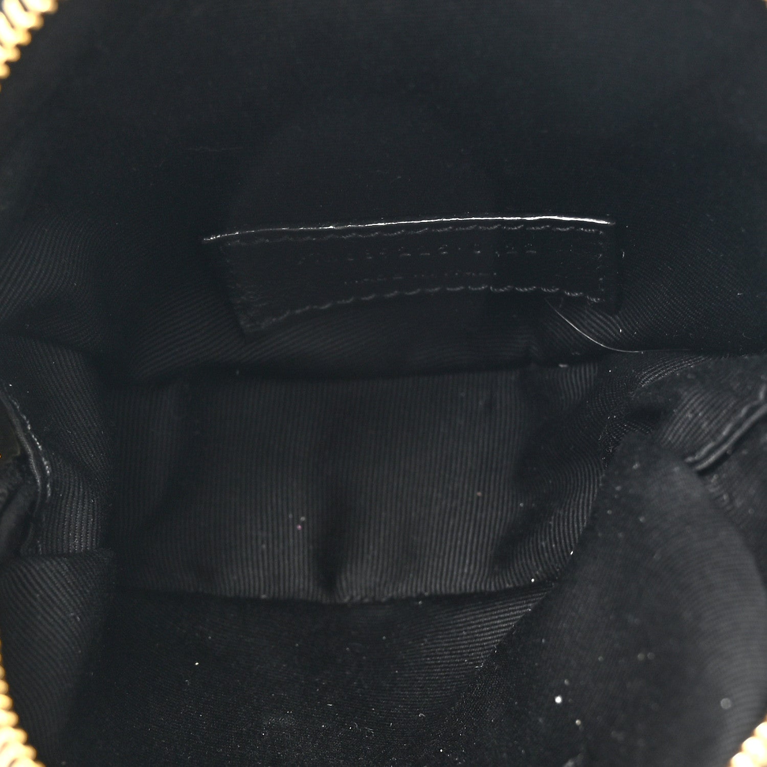 Saint Laurent Calfskin Matelasse Chevron Quilted Baby Round Vinyle Belt Bag Black 5 of 10