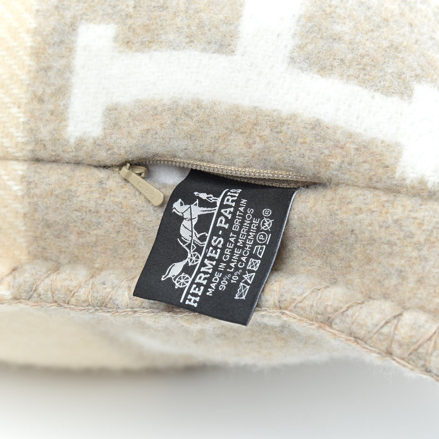 Wool Cashmere Avalon III Pillow PM Coco Camomille