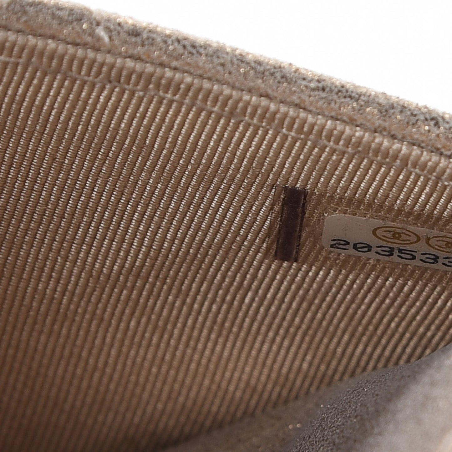 Iridescent Calfskin Quilted Wallet on Chain WOC Gold