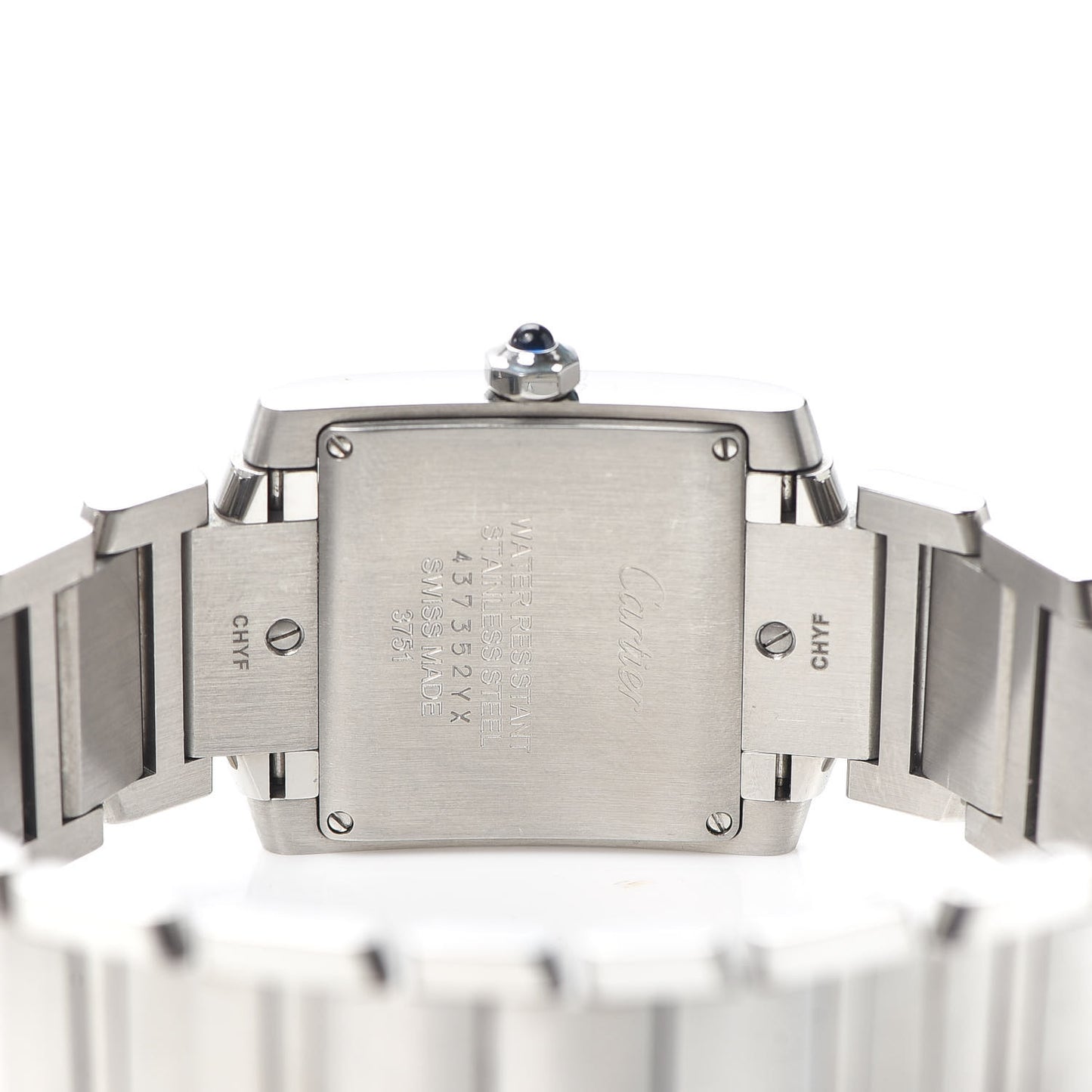 Stainless Steel Diamond 25mm Tank Francaise Quartz Watch