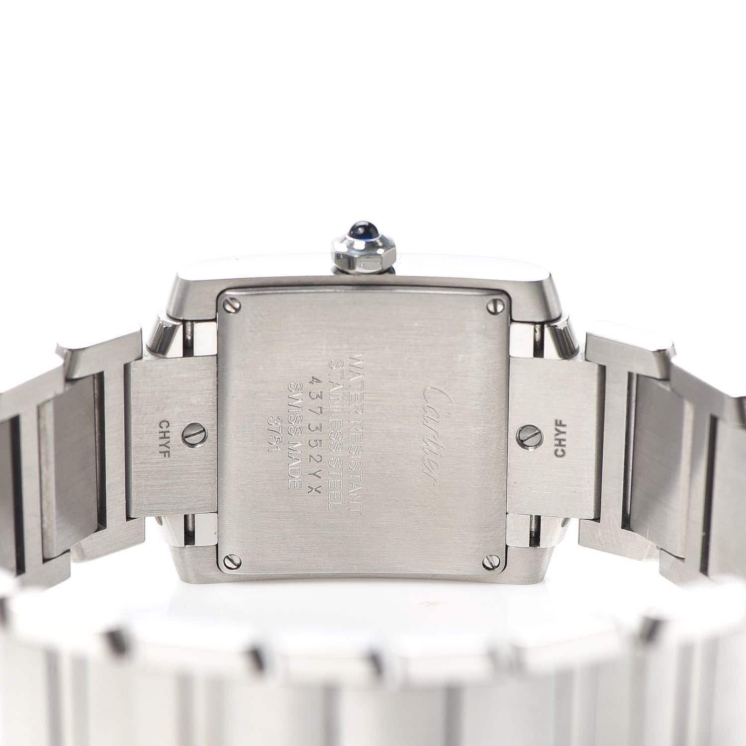Cartier Stainless Steel Diamond 25mm Tank Francaise Quartz Watch 4 of 6
