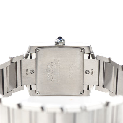 Cartier Stainless Steel Diamond 25mm Tank Francaise Quartz Watch 4 of 6