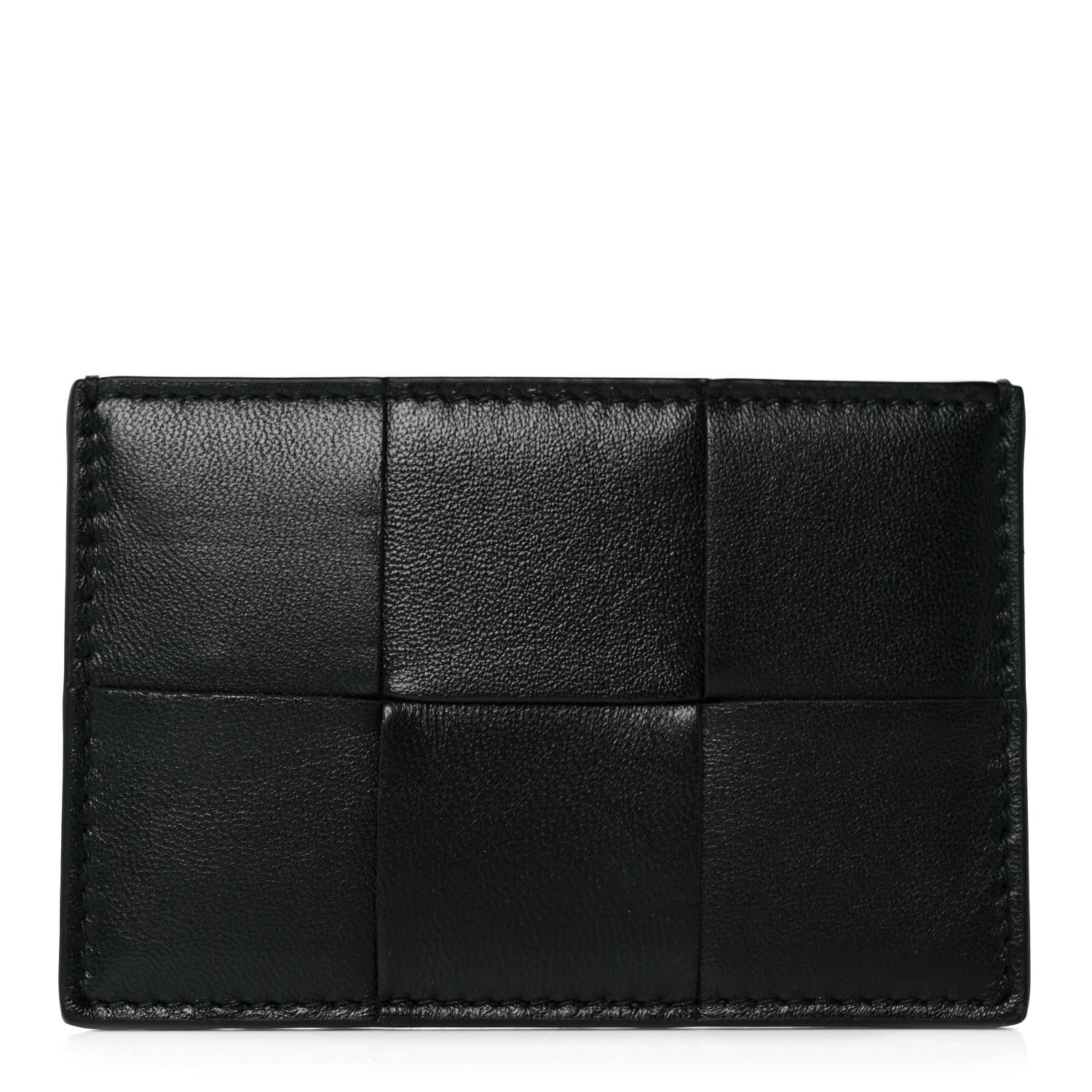 Bottega Veneta Nappa Intreccio Cassette Credit Card Holder Black 1 of 6