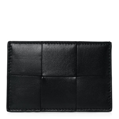 Bottega Veneta Nappa Intreccio Cassette Credit Card Holder Black 1 of 6
