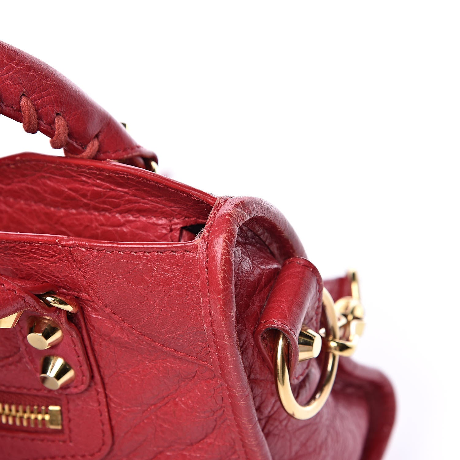 Balenciaga Agneau Classic Gold Hardware Mini City Rouge Sapphire 24 of 25