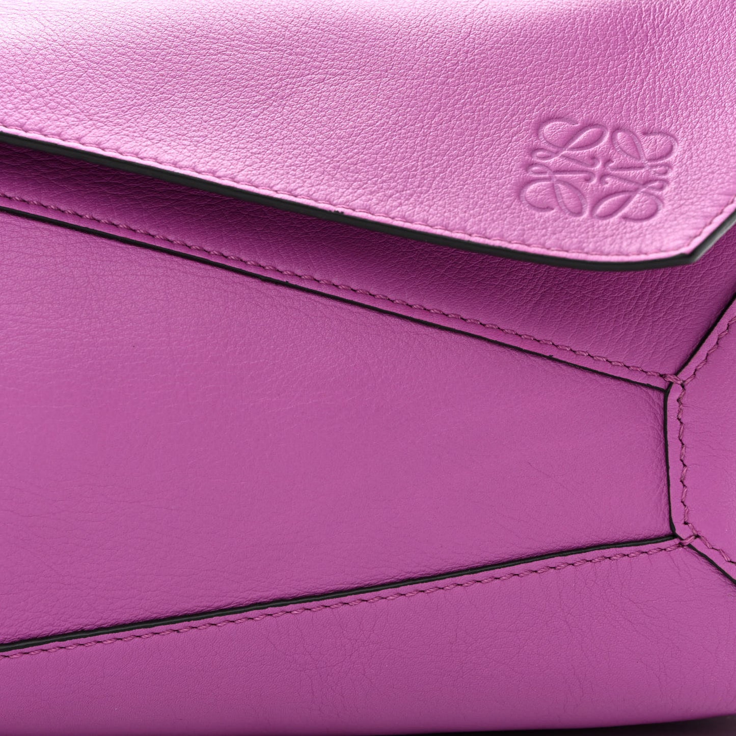 Calfskin Puzzle Hobo Bright Purple