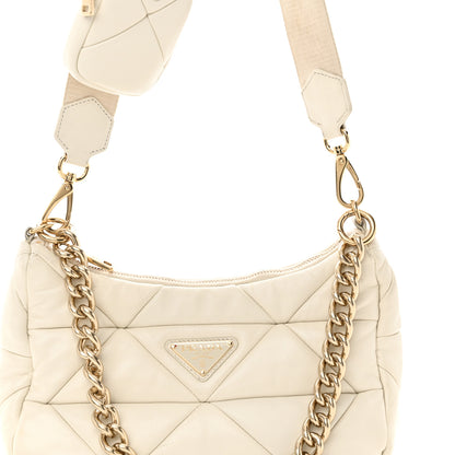 Prada Nappa Re-Nylon Triangle Quilted Patchwork System Shoulder Bag Ninfea 7 of 14