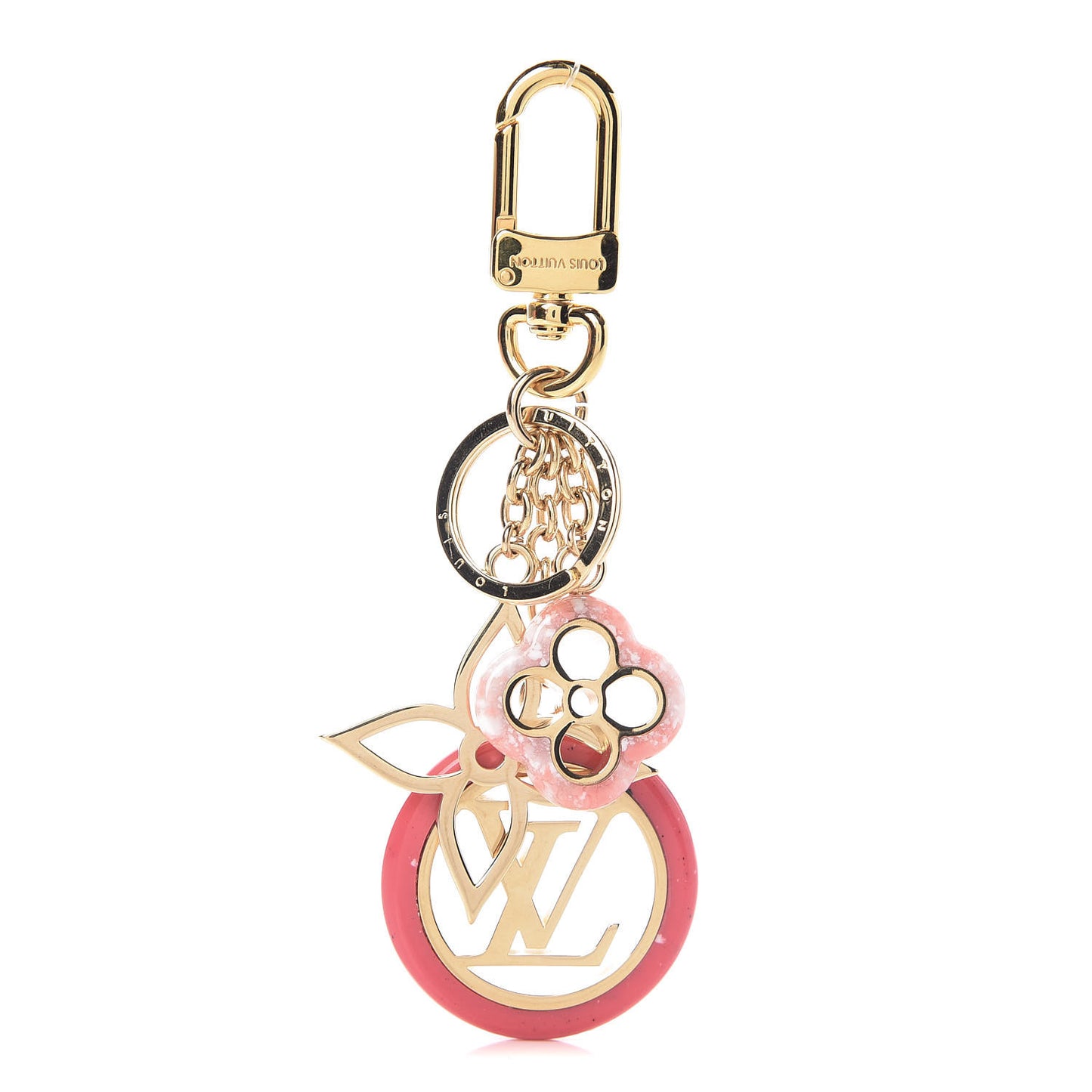 Colorline Bag Charm Key Holder Pink Glitter