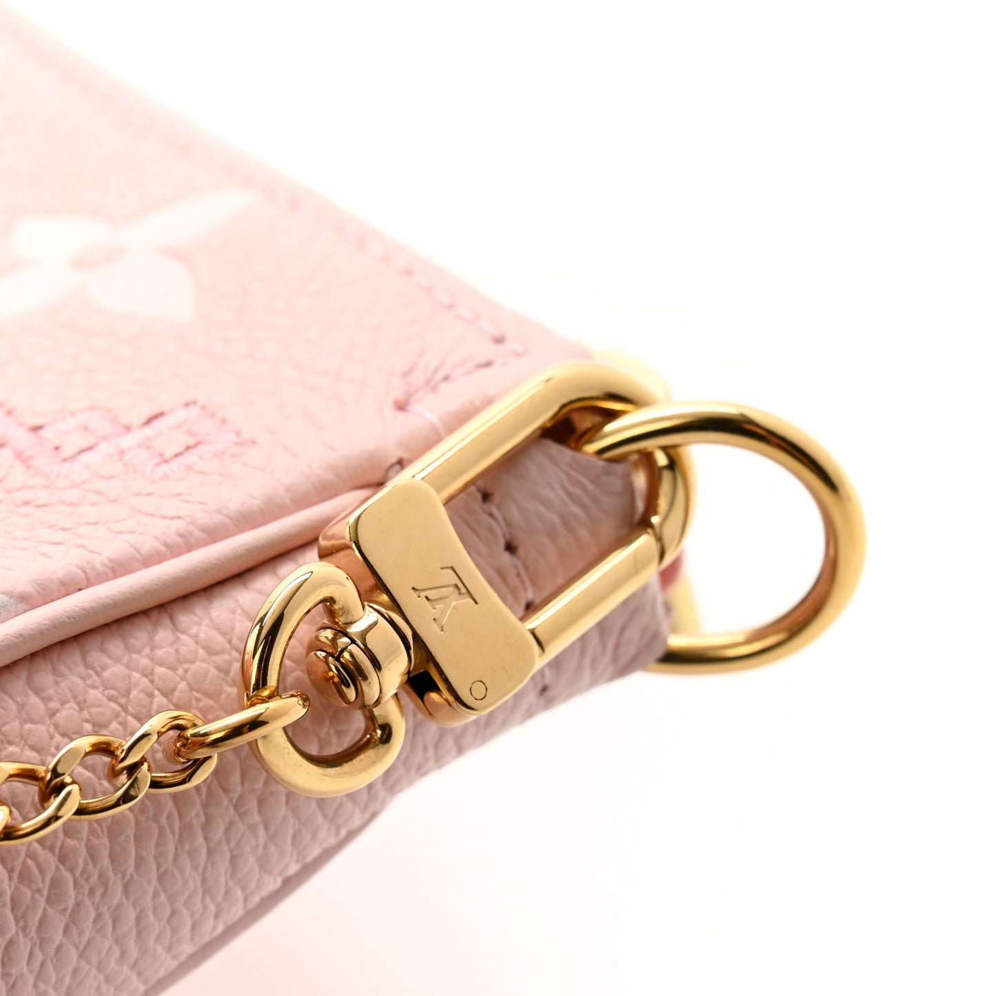 Empreinte Monogram Giant Broderies Mini Pochette Accessories Pink Creme