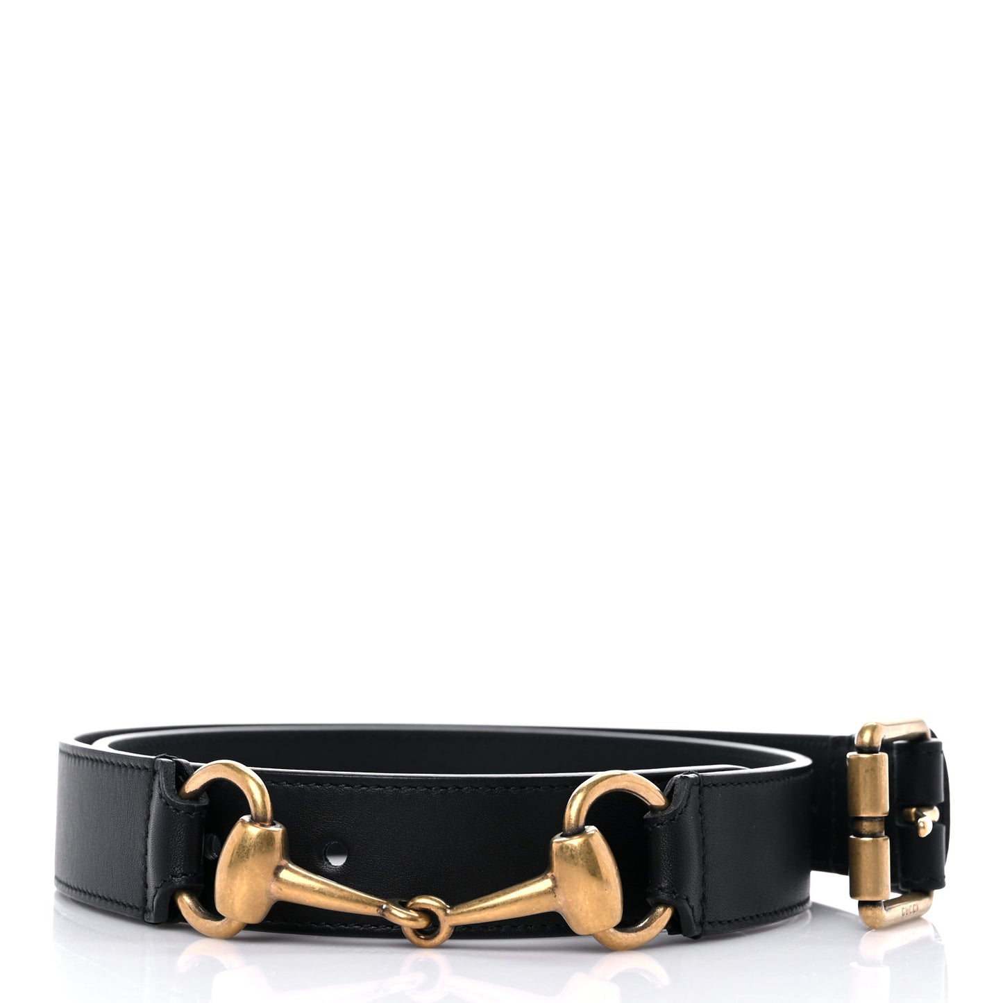 Calfskin Horsebit Belt 90 36 Black