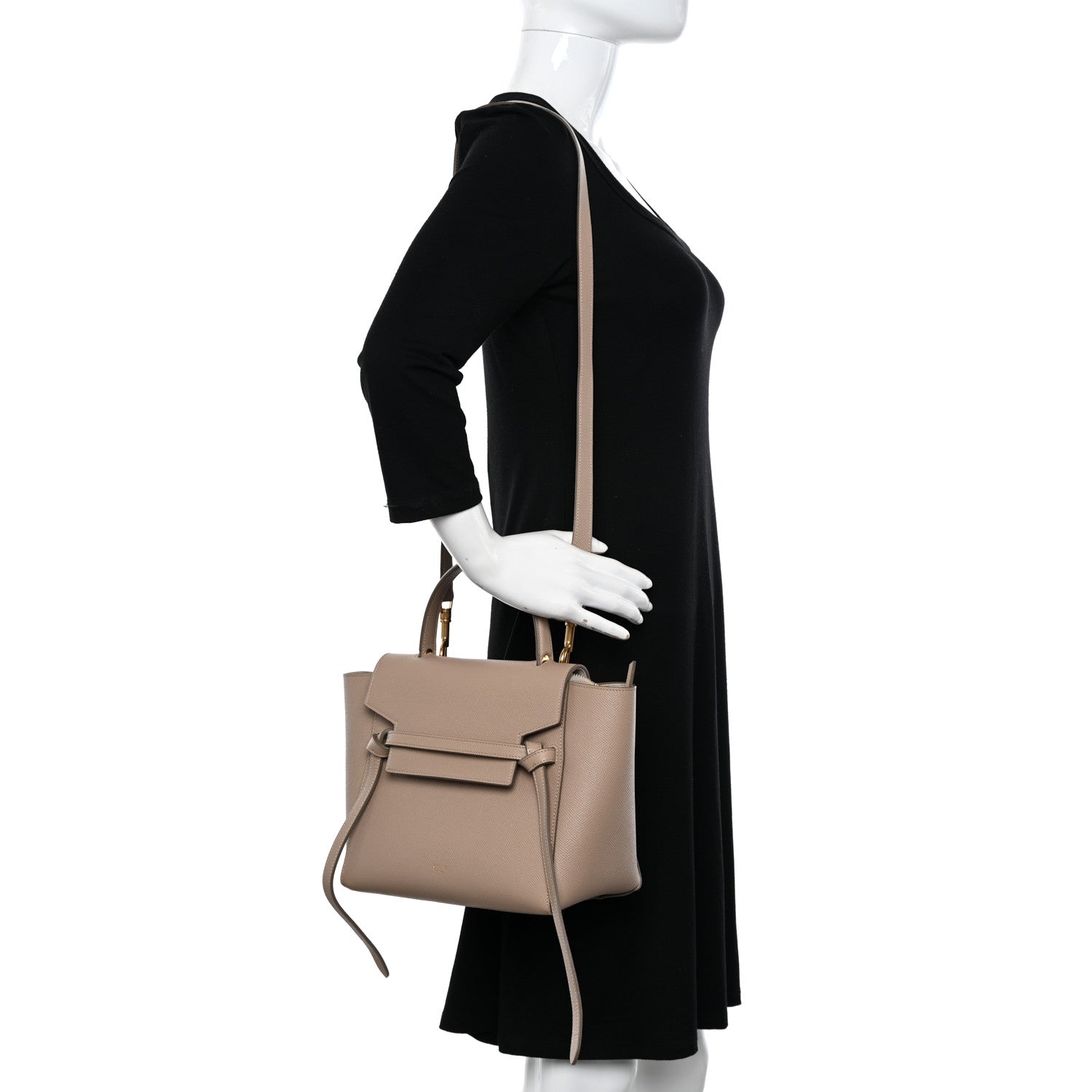 Celine Grained Calfskin Micro Belt Bag Light Taupe 2 of 14