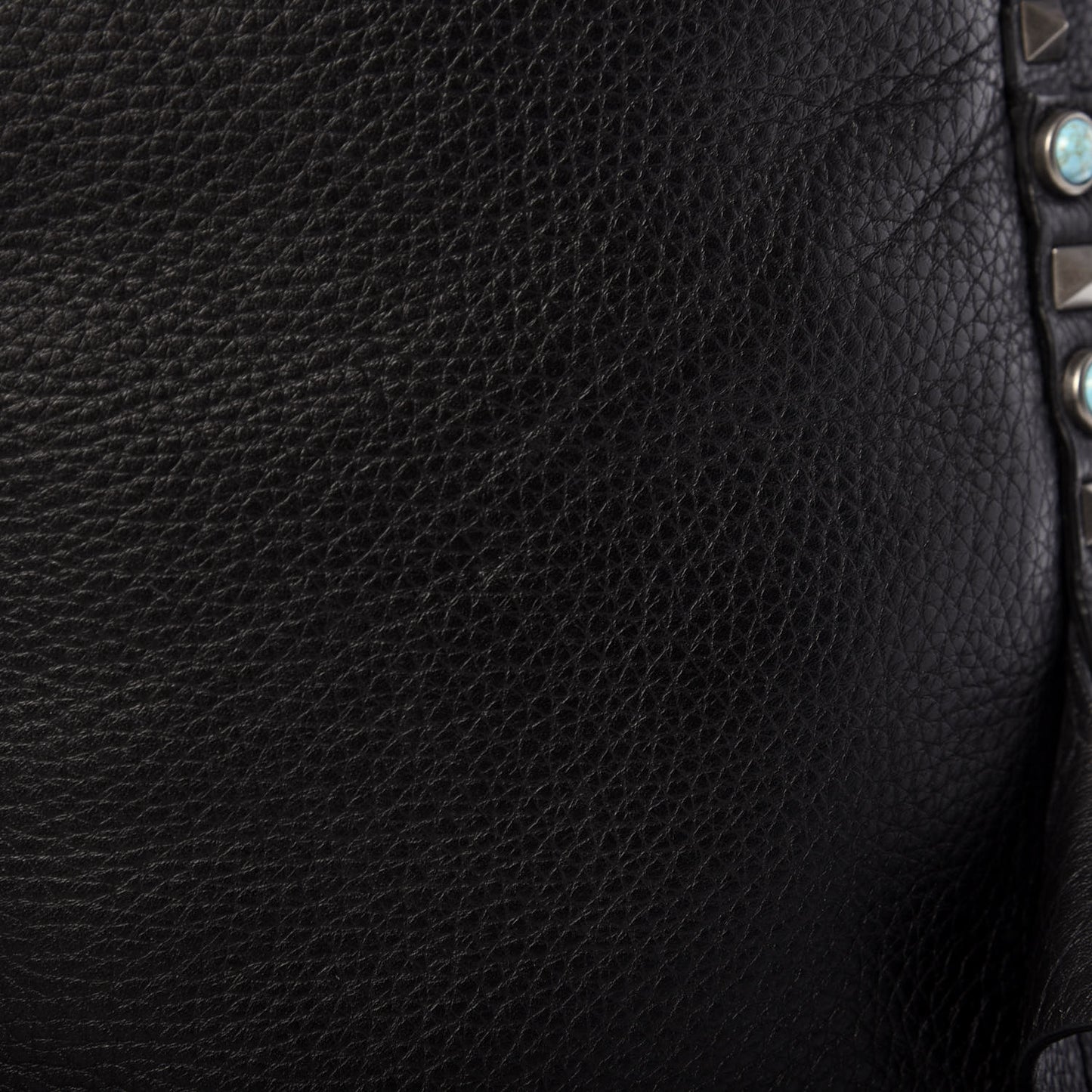 Pebbled Calfskin Medium Rockstud Rolling Backpack Black
