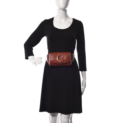 Chloe Calfskin Suede C Belt Bag Sepia Brown 2 of 10