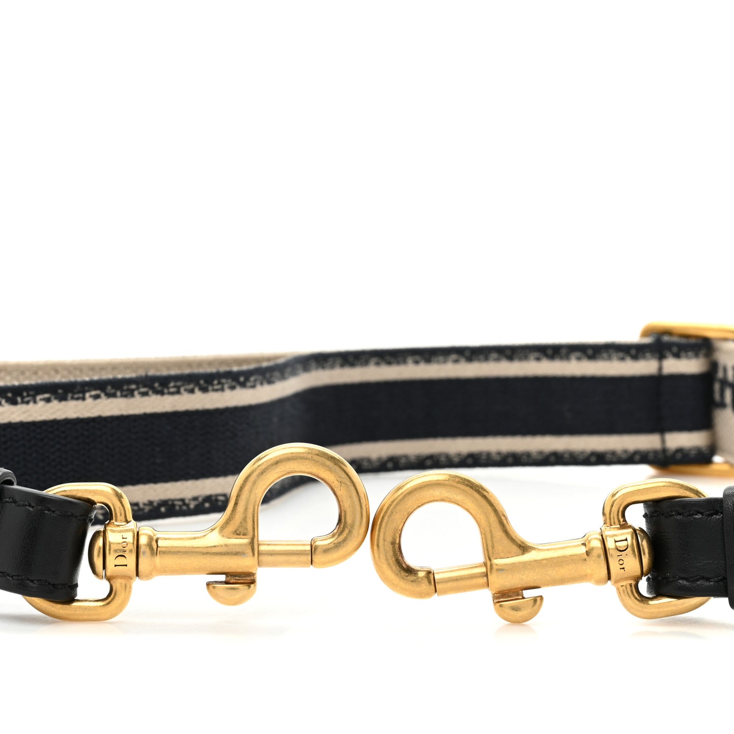 Canvas Embroidered Shoulder Strap Black