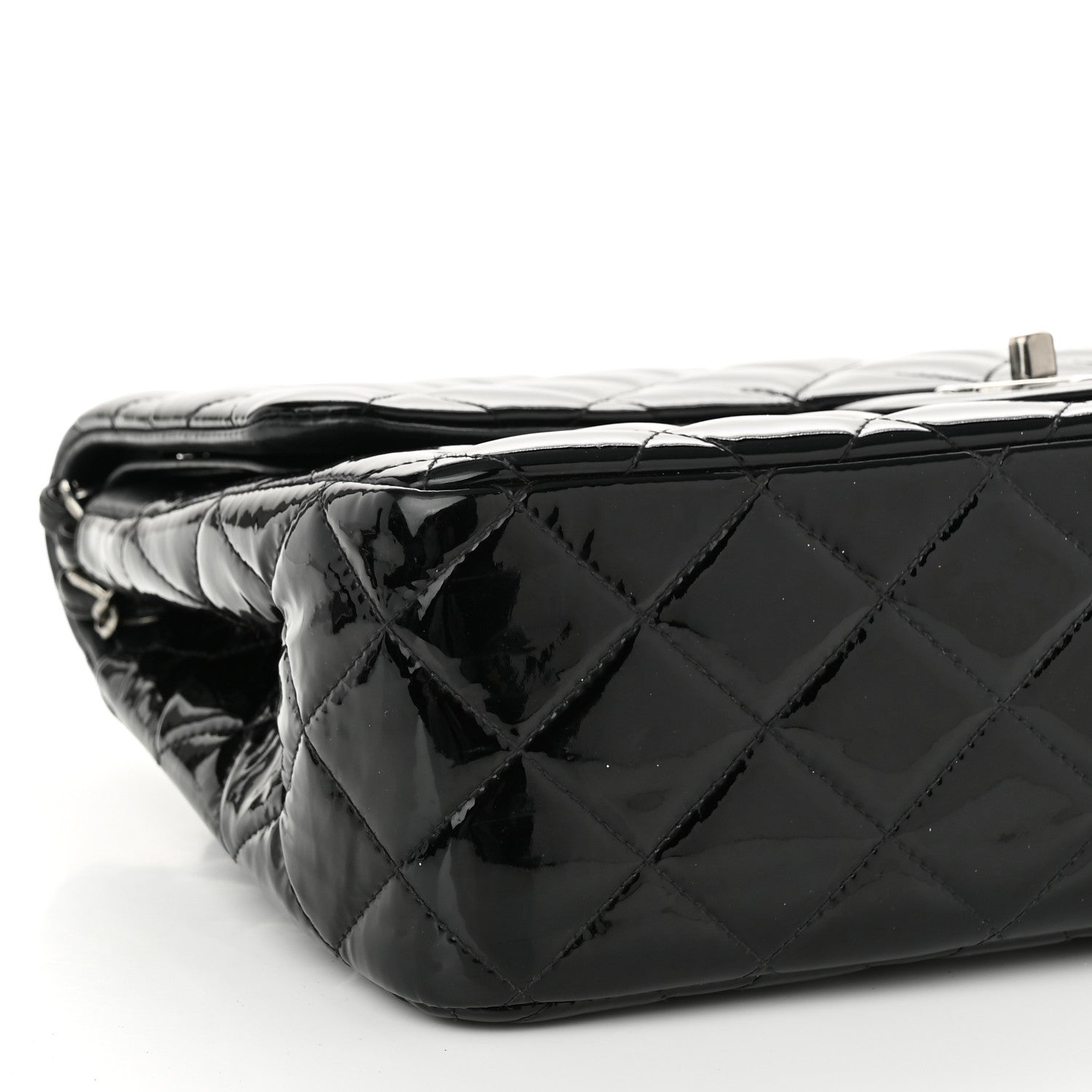 Chanel Patent Quilted Jumbo Double Flap Black 9 of 10