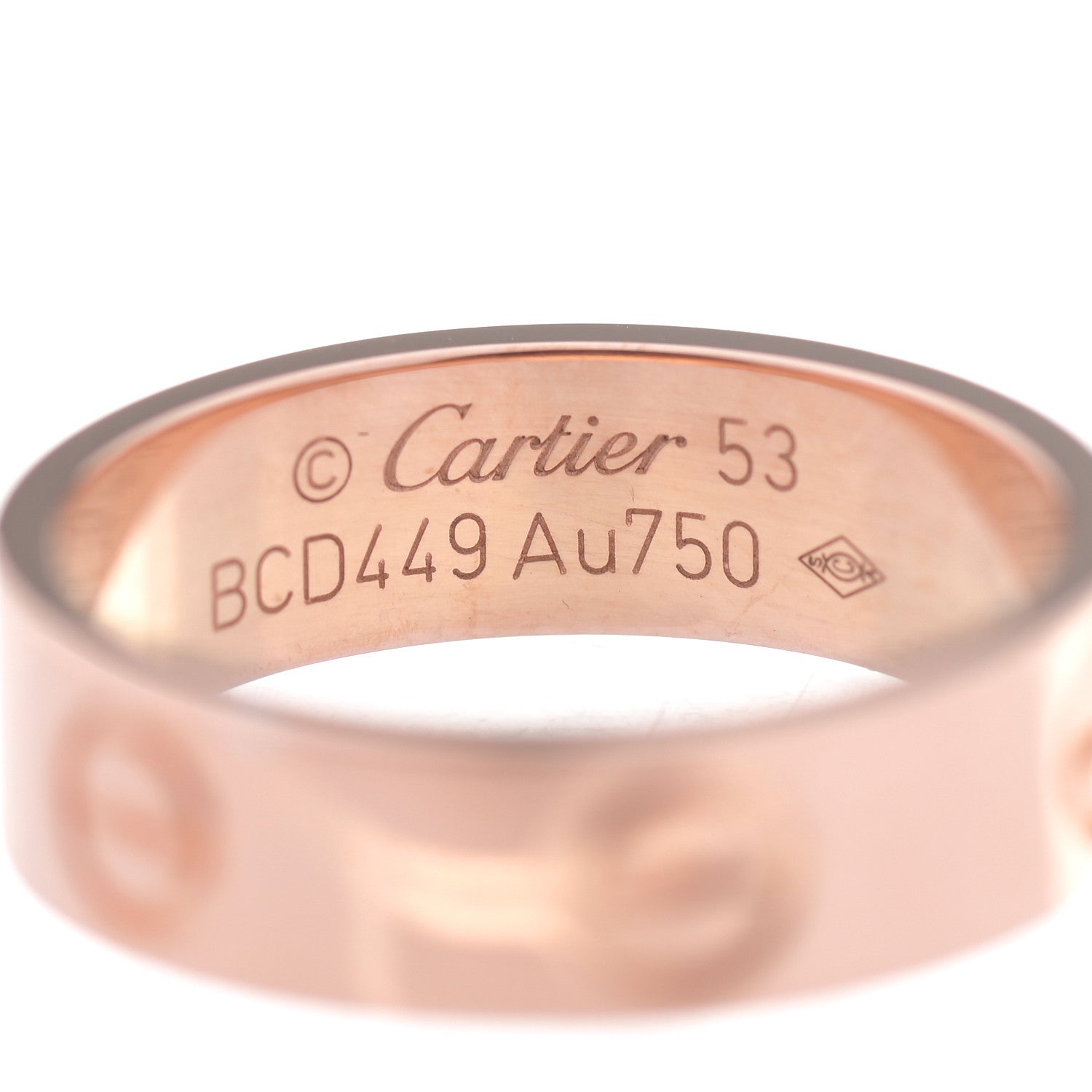 Cartier 18K Pink Gold 5.5mm LOVE Ring 53 6.5 4 of 5