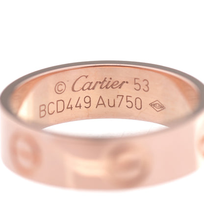 Cartier 18K Pink Gold 5.5mm LOVE Ring 53 6.5 4 of 5