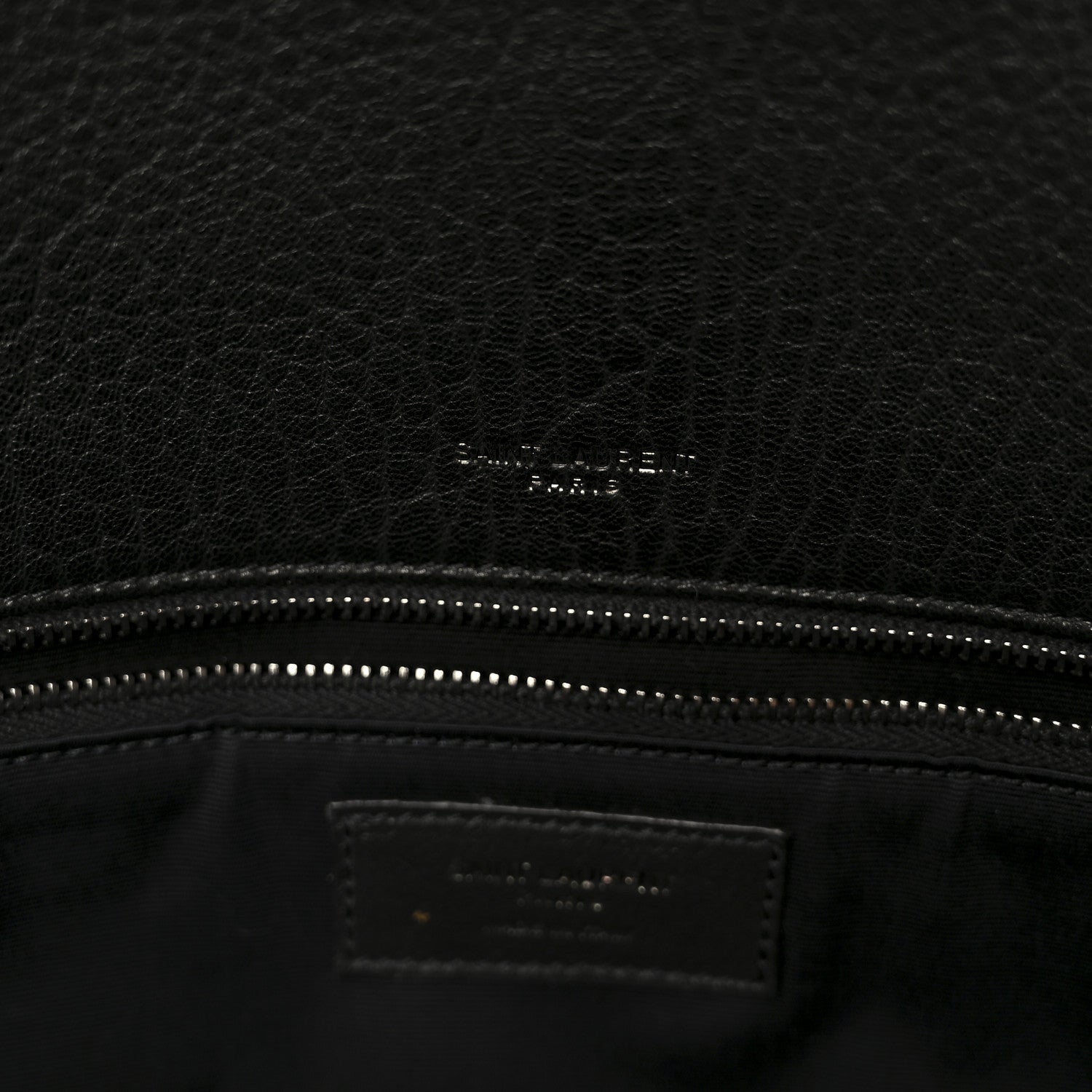 Saint Laurent Grained Lambskin Monogram Large Niki Chain Satchel Black 6 of 11