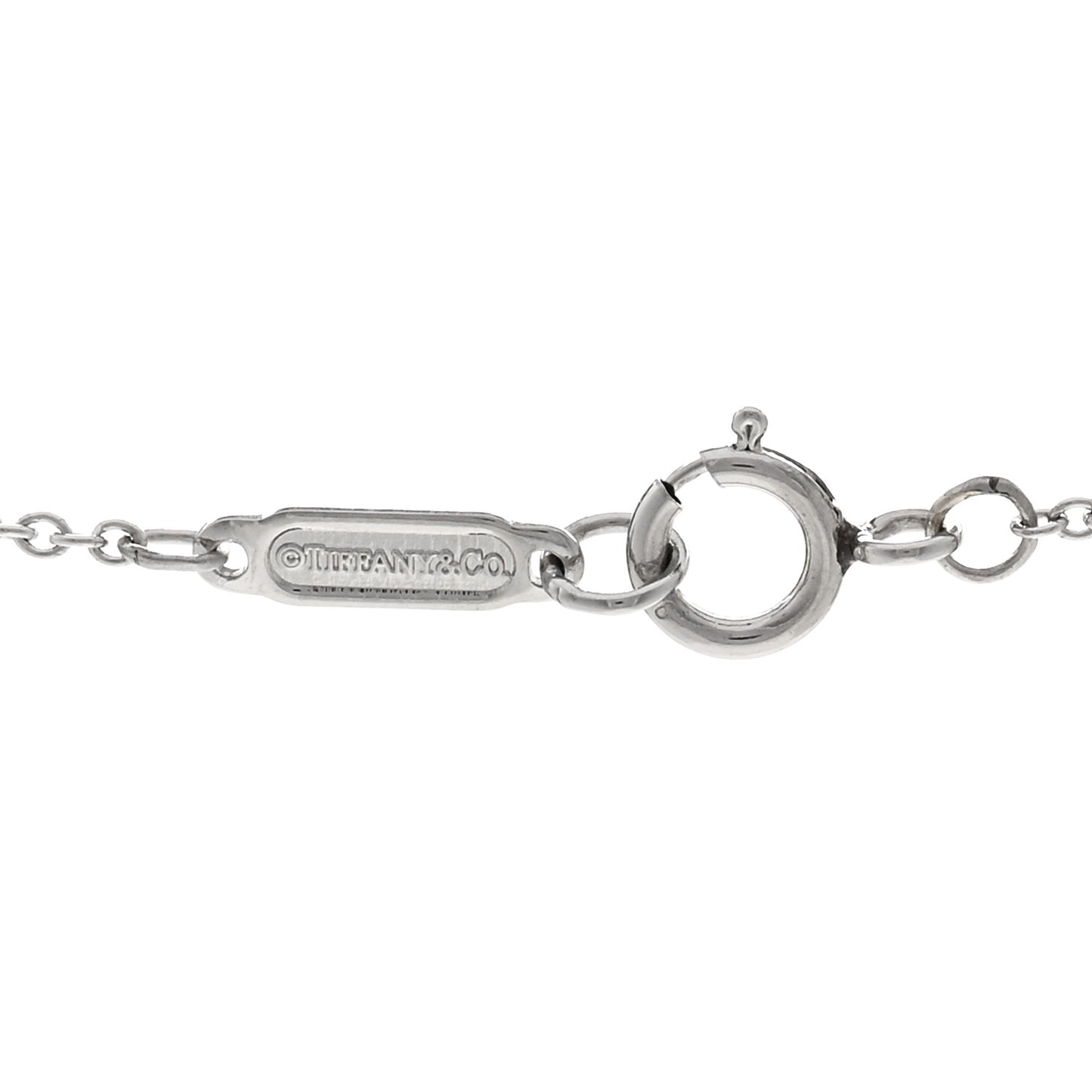 Platinum Diamond Letters C Pendant Necklace